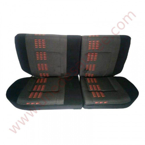Seat covers all fabric - fabric, red